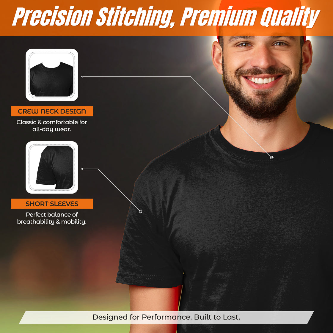 Performance T-Shirt-Black - Vizari Sports