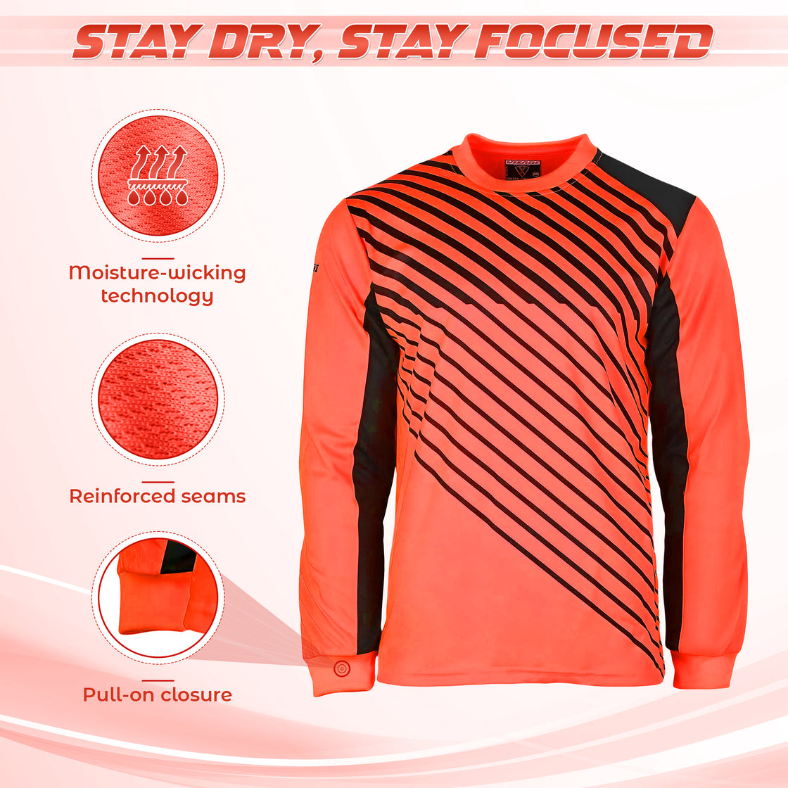 Arroyo Goalkeeping Jersey-Orange/Navy - Vizari Sports