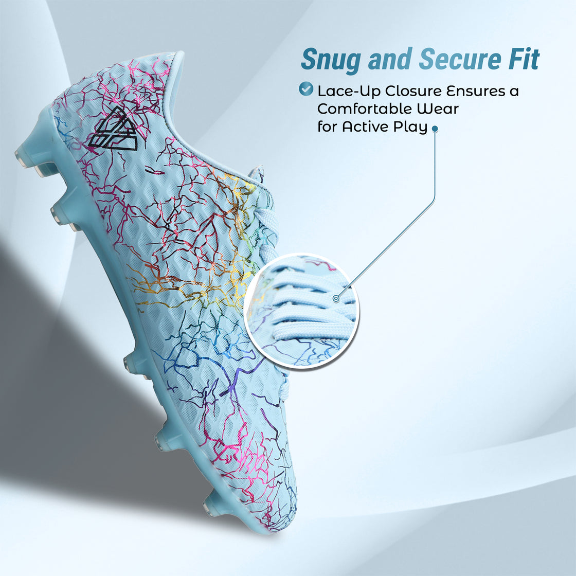 Zodiac Junior Firm Ground Soccer Shoes - Sky Blue