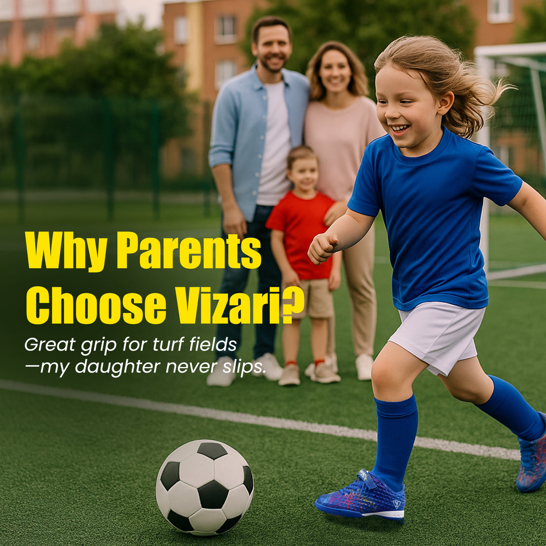 Zodiac Velcro Junior Turf Soccer Shoes - Blue