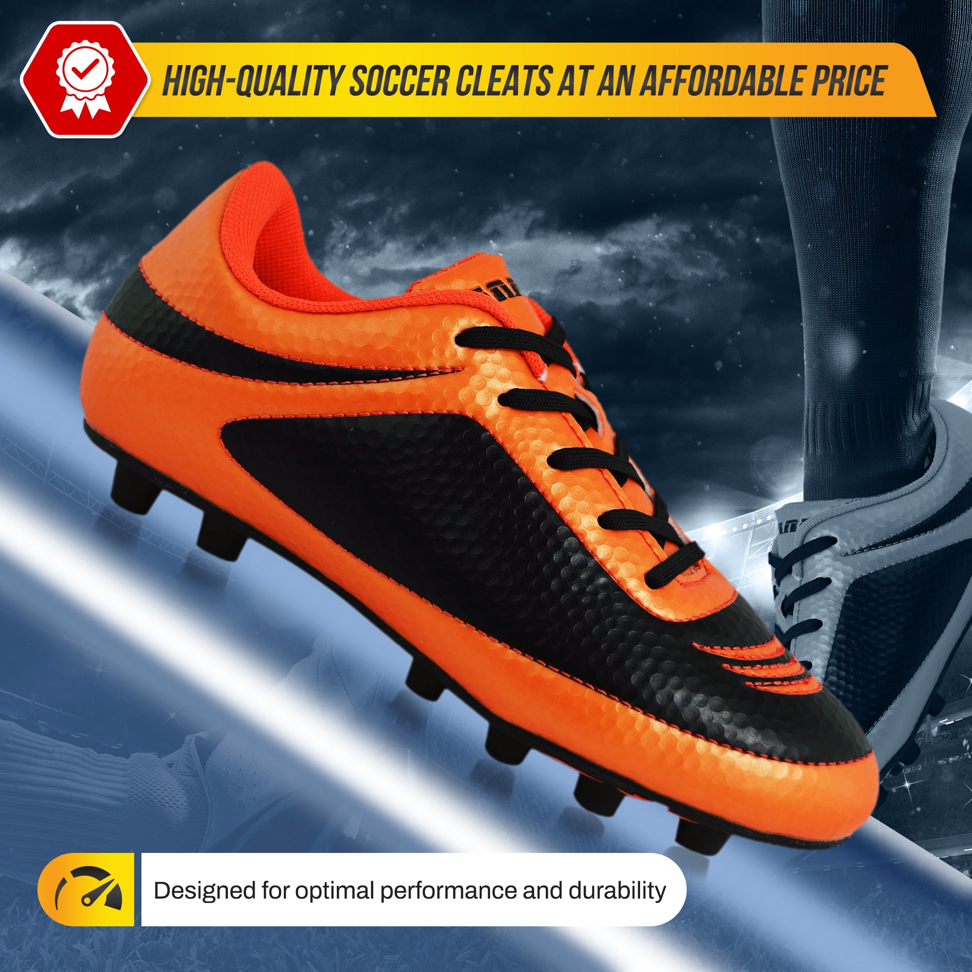 Infinity Firm Ground Soccer Shoes -Orange/Black