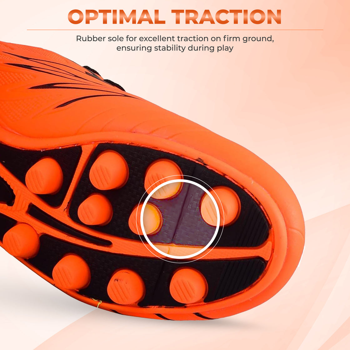 Boca Firm Ground Soccer Cleats - Orange/Black - Vizari Sports