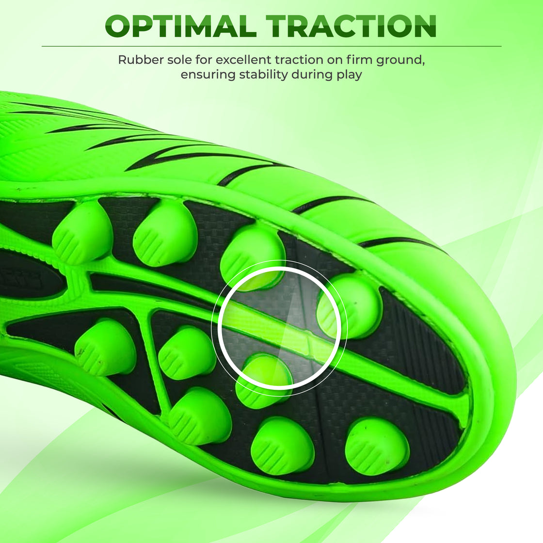 Boca Firm Ground Soccer Cleats - Green/Black - Vizari Sports