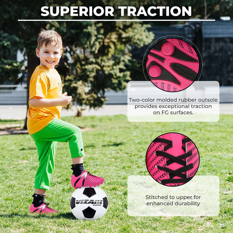Impact Firm Ground Soccer Shoes -Pink/Silver - Vizari Sports