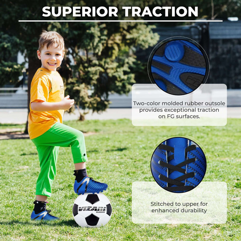 Impact Firm Ground Soccer Shoes -Blue/Silver - Vizari Sports