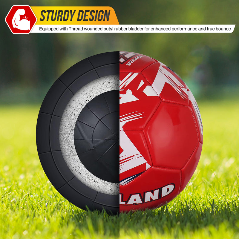 National Team Soccer Balls-England Red - Vizari Sports