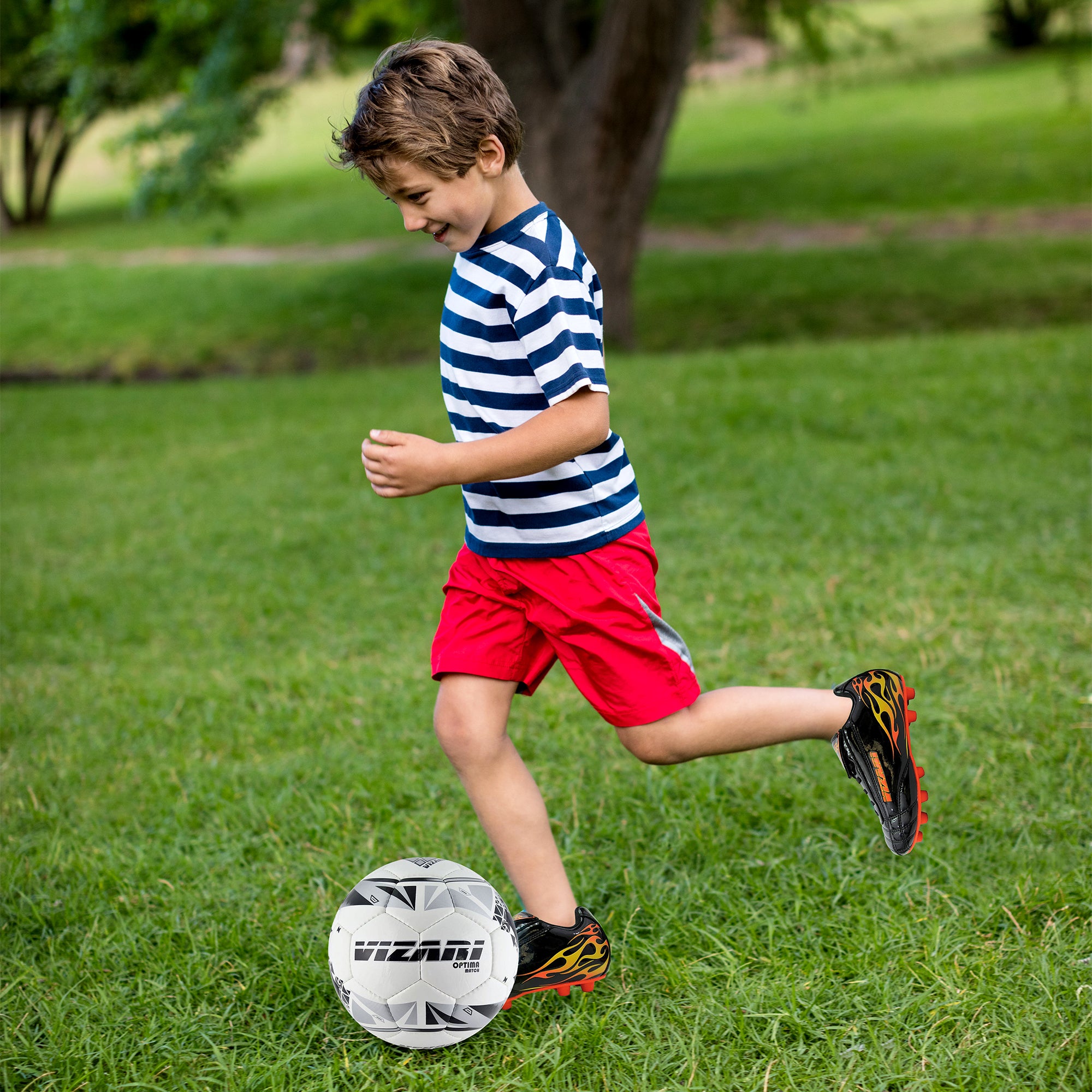 Blaze Firm Ground Soccer Shoes - Black/Orange