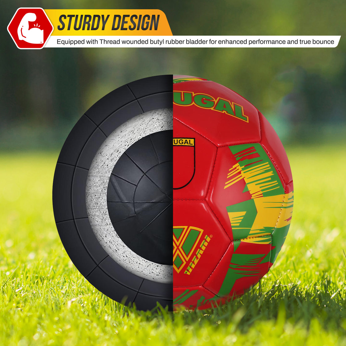 National Team Soccer Balls-Portugal Red - Vizari Sports