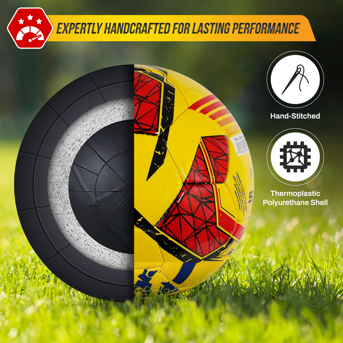 Stadio Match NFHS Soccer Ball-Yellow - Vizari Sports