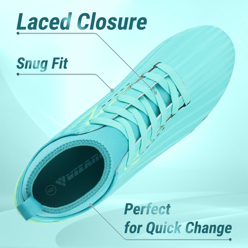 Tesoro Firm Ground Mid-Cut Soccer Shoes - Aqua/Mint - Vizari Sports