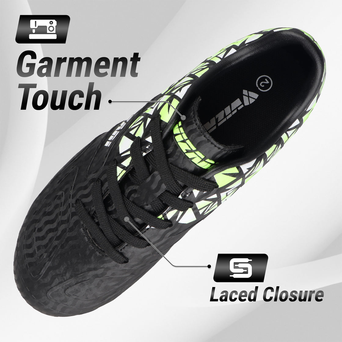 Pismo Junior Firm Ground Soccer Cleats - Black - Vizari Sports