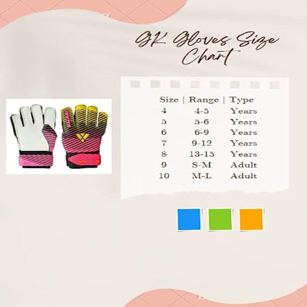 Saturn F.P. Goalkeeper Gloves w/ Finger Support-Pink/Yellow - Vizari Sports