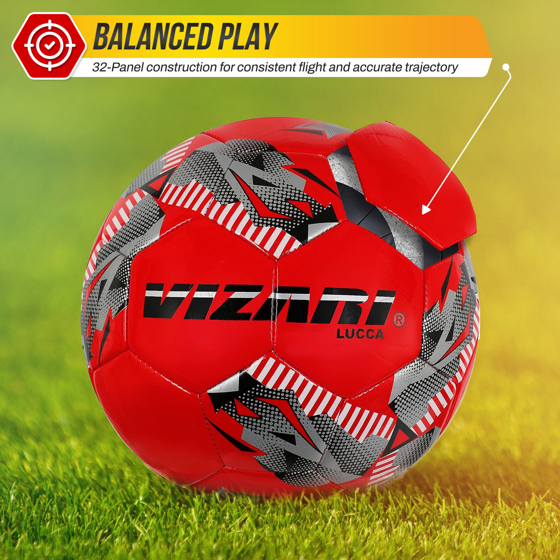 Lucca Soccer Ball-Red - Vizari Sports