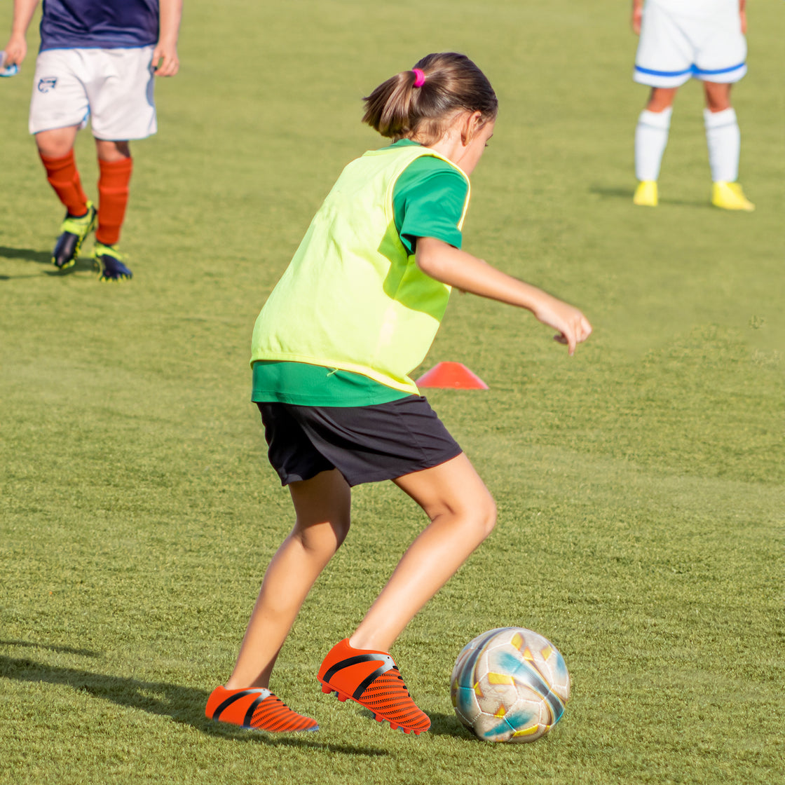 Impact Firm Ground Soccer Shoes -Orange/Silver - Vizari Sports