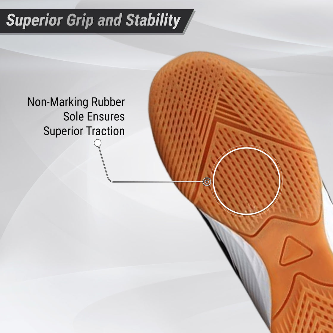 Tesoro JR. Indoor Soccer Shoes-Black/White - Vizari Sports