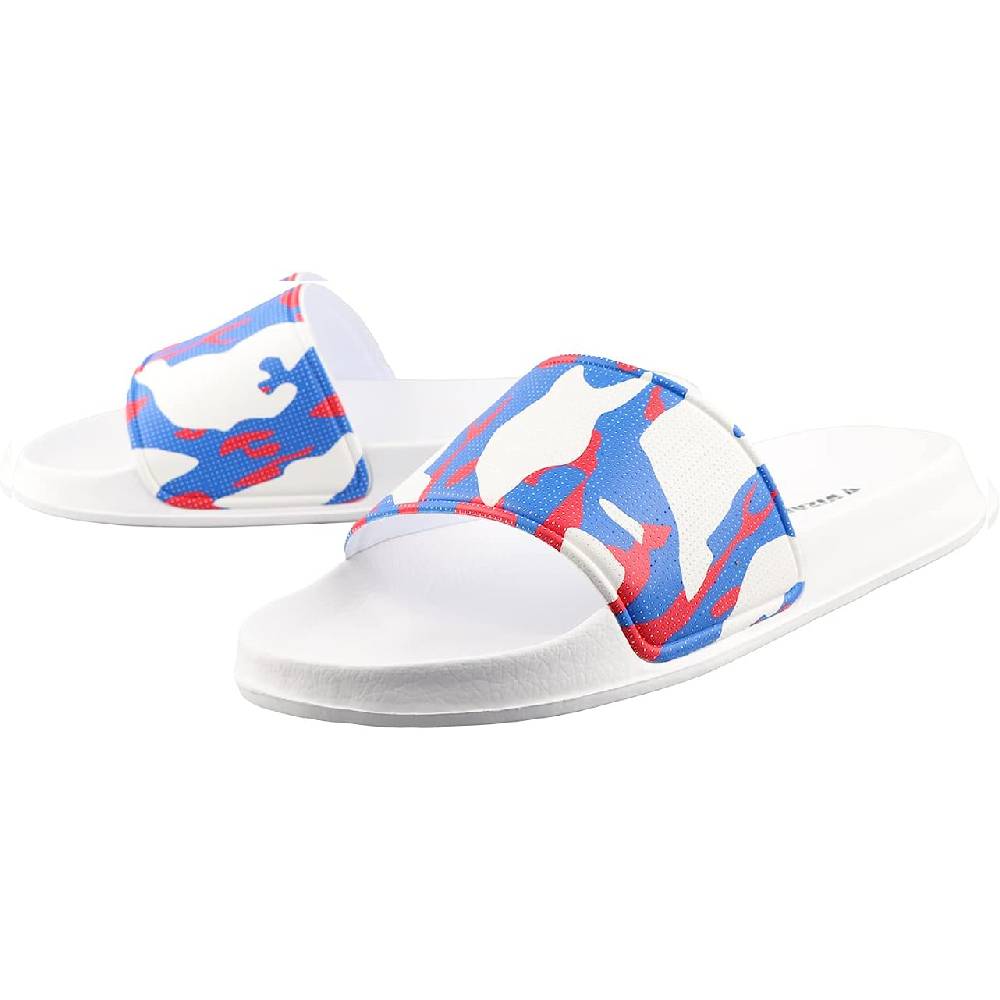 Youth Camo Soccer Slide Sandals - White - Vizari Sports
