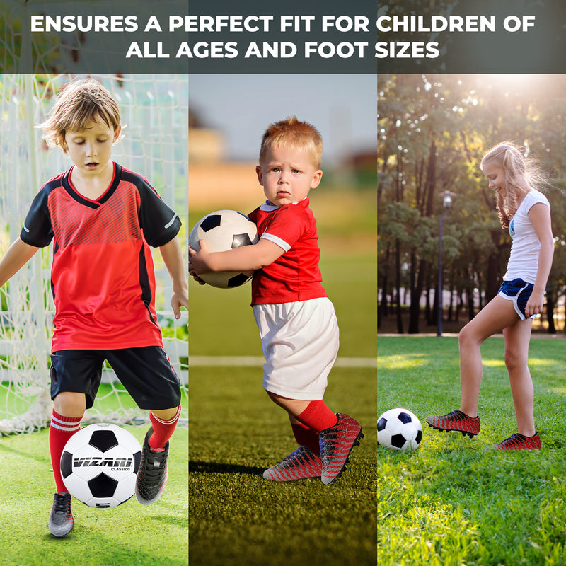 Bolt Firm Ground Soccer Shoes -Black/Red/Silver - Vizari Sports