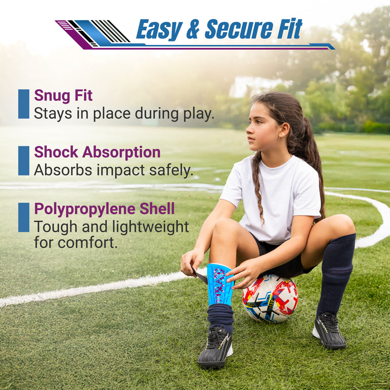 Frost Soccer Shin Guard-Blue/Maroon - Vizari Sports