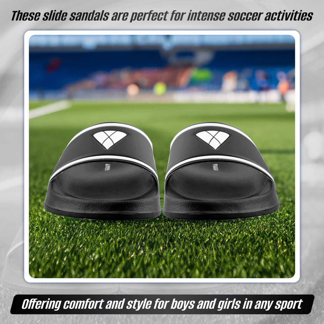 Adult Soccer Slide Sandals - Black - Vizari Sports