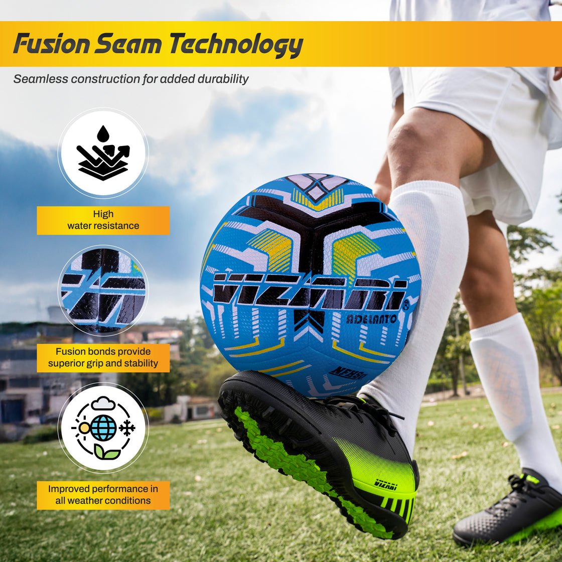 ADELANTO Match NFHS Soccer Ball - Blue - Vizari Sports