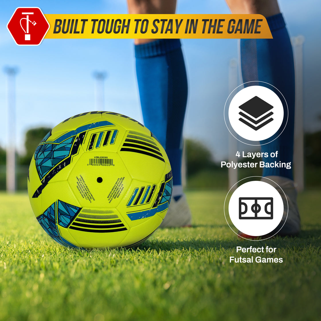 Reflect Pro Premium Indoor Soccer Ball - Lime Yellow - Vizari Sports