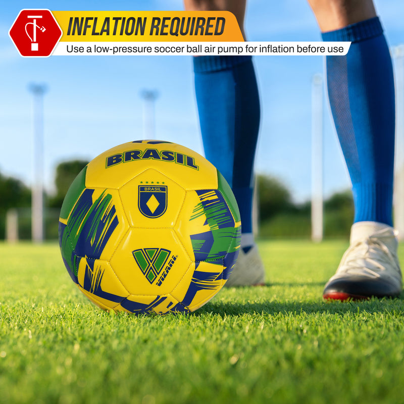 Mini National Team Soccer Balls-Brazil Yellow - Vizari Sports