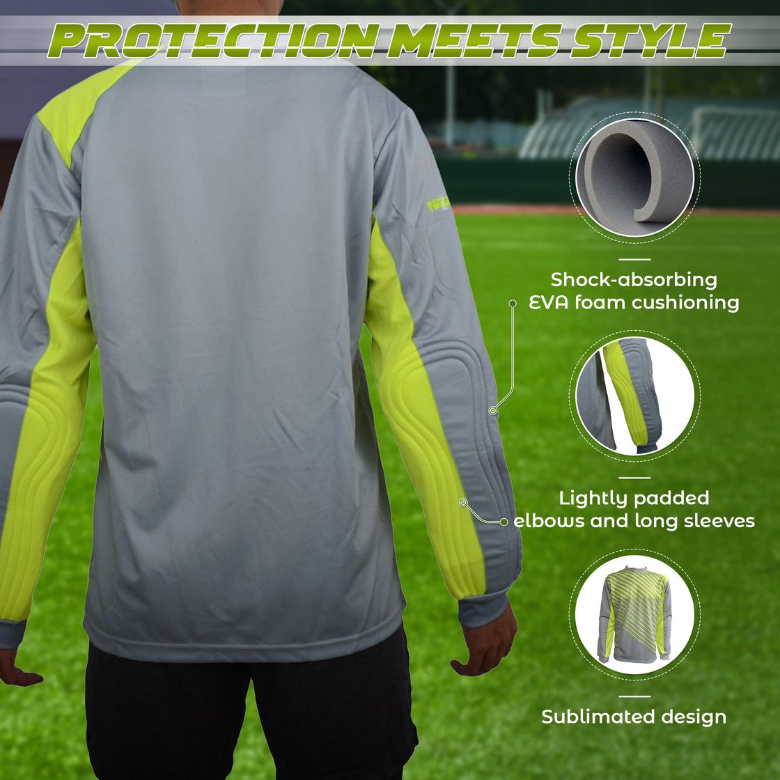 Arroyo Goalkeeper Jersey - Grey/Yellow - Vizari Sports