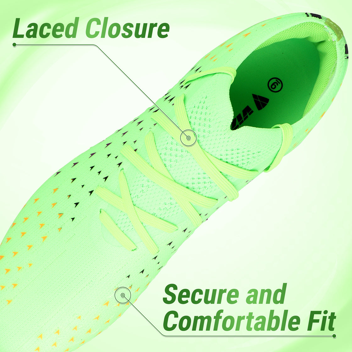 Tioga Adult Firm Ground Soccer Cleats - Lime - Vizari Sports