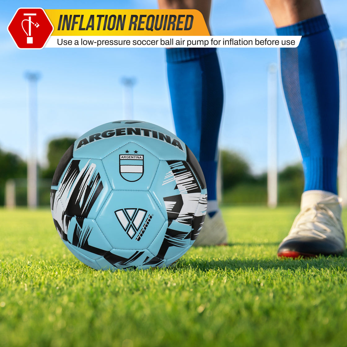 National Team Soccer Balls- Argentina Blue - Vizari Sports