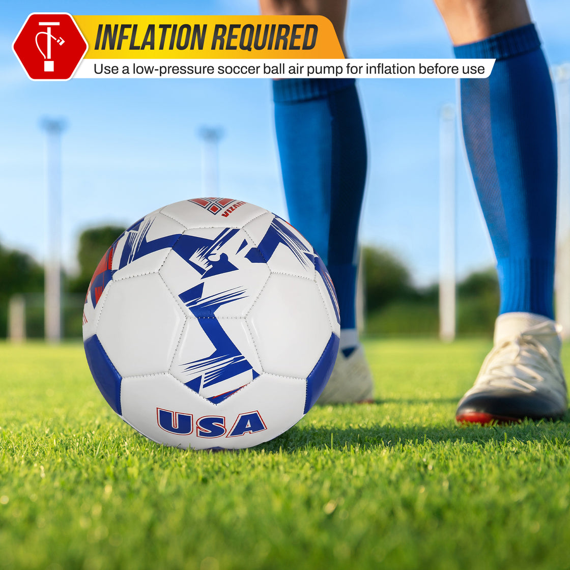 National Team Soccer Balls / Country Ball - USA White - Vizari Sports