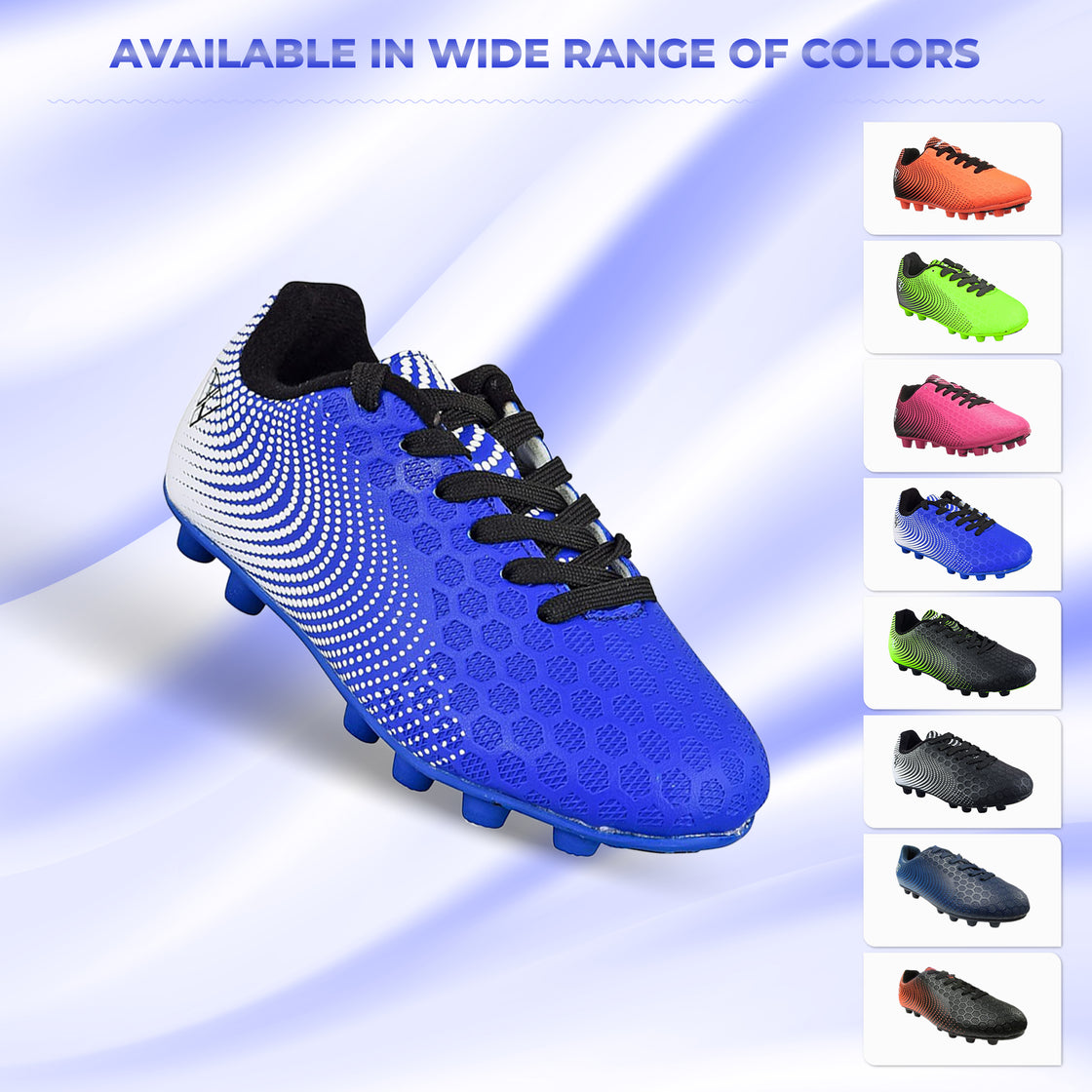 Stealth Firm Ground Soccer Shoes -Blue/White - Vizari Sports