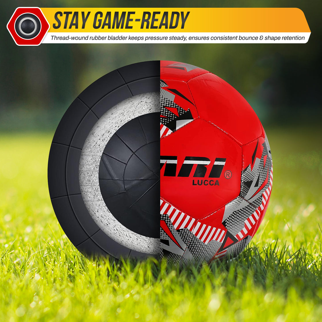Lucca Soccer Ball-Red - Vizari Sports