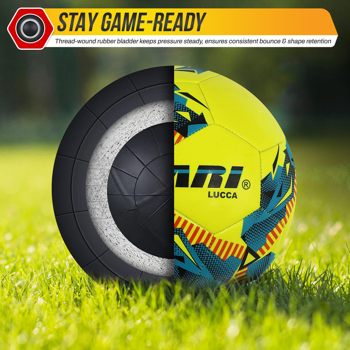 Lucca Soccer Ball-Yellow - Vizari Sports
