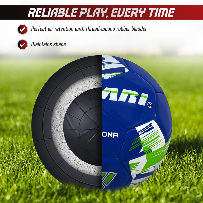 Verona Soccer Ball-Blue/White/Green - Vizari Sports