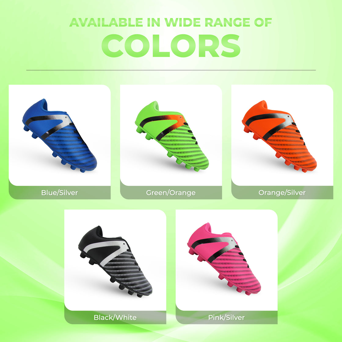 Impact Firm Ground Soccer Shoes -Green/Orange - Vizari Sports