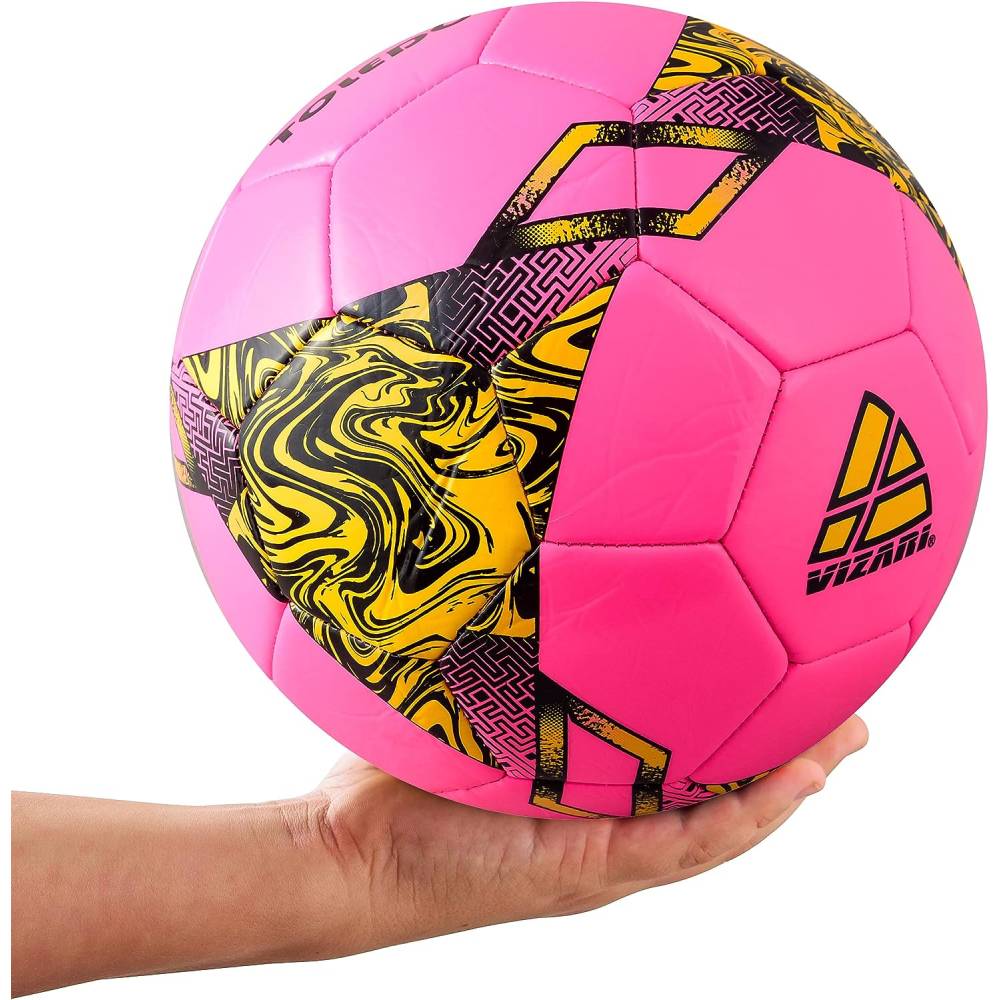 Toledo Soccer Ball-Pink/Neon Yellow