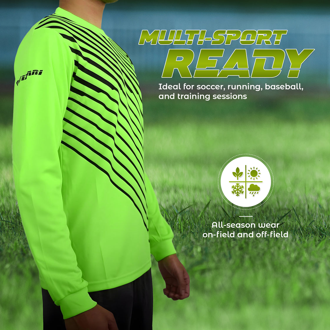 Arroyo Goalkeeping Jersey - Green/Black - Vizari Sports