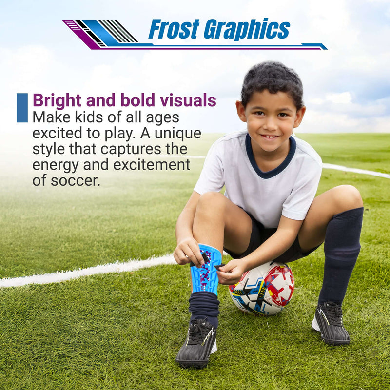 Frost Soccer Shin Guard-Blue/Maroon - Vizari Sports