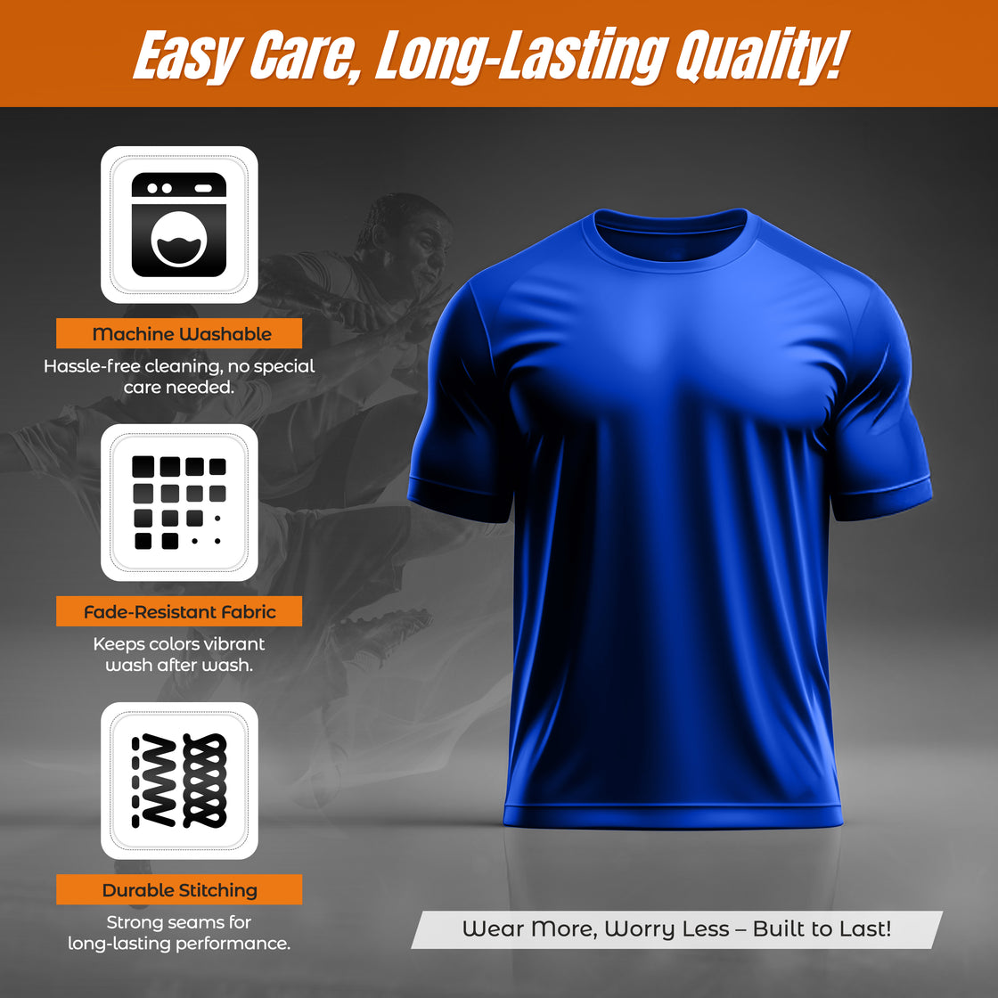 Vizari Performance T-Shirt for Men - Royal Blue - Vizari Sports