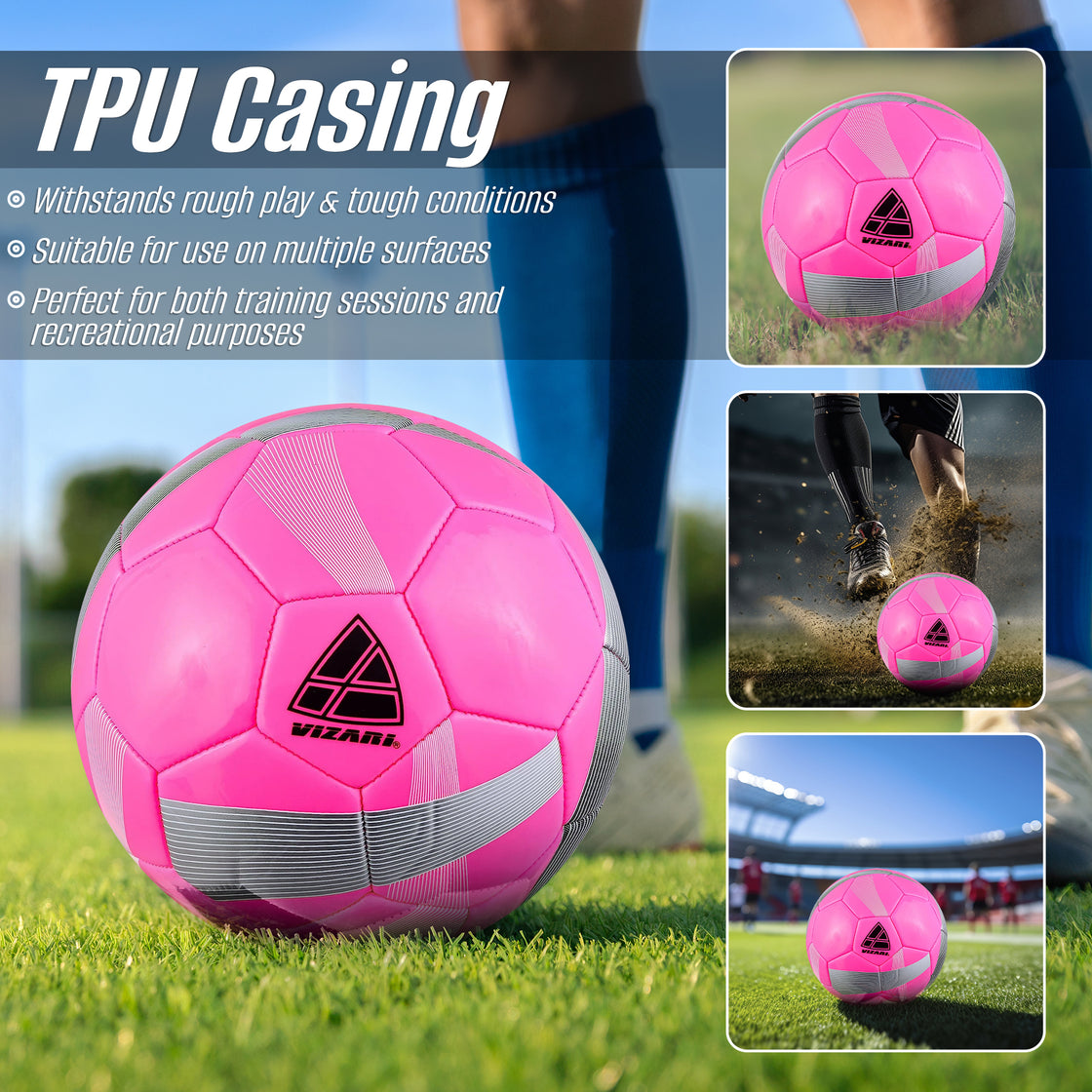 Hydra Soccer Ball-Pink - Vizari Sports