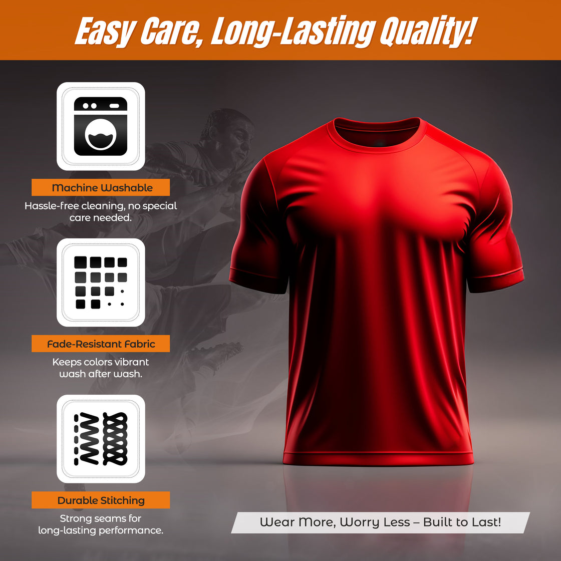 Performance T-Shirt-Red - Vizari Sports