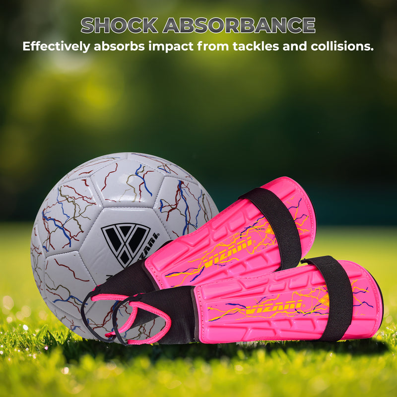 Vizari Zodiac Soccer Shin Guard with Detachable Ankle Protection – Pink