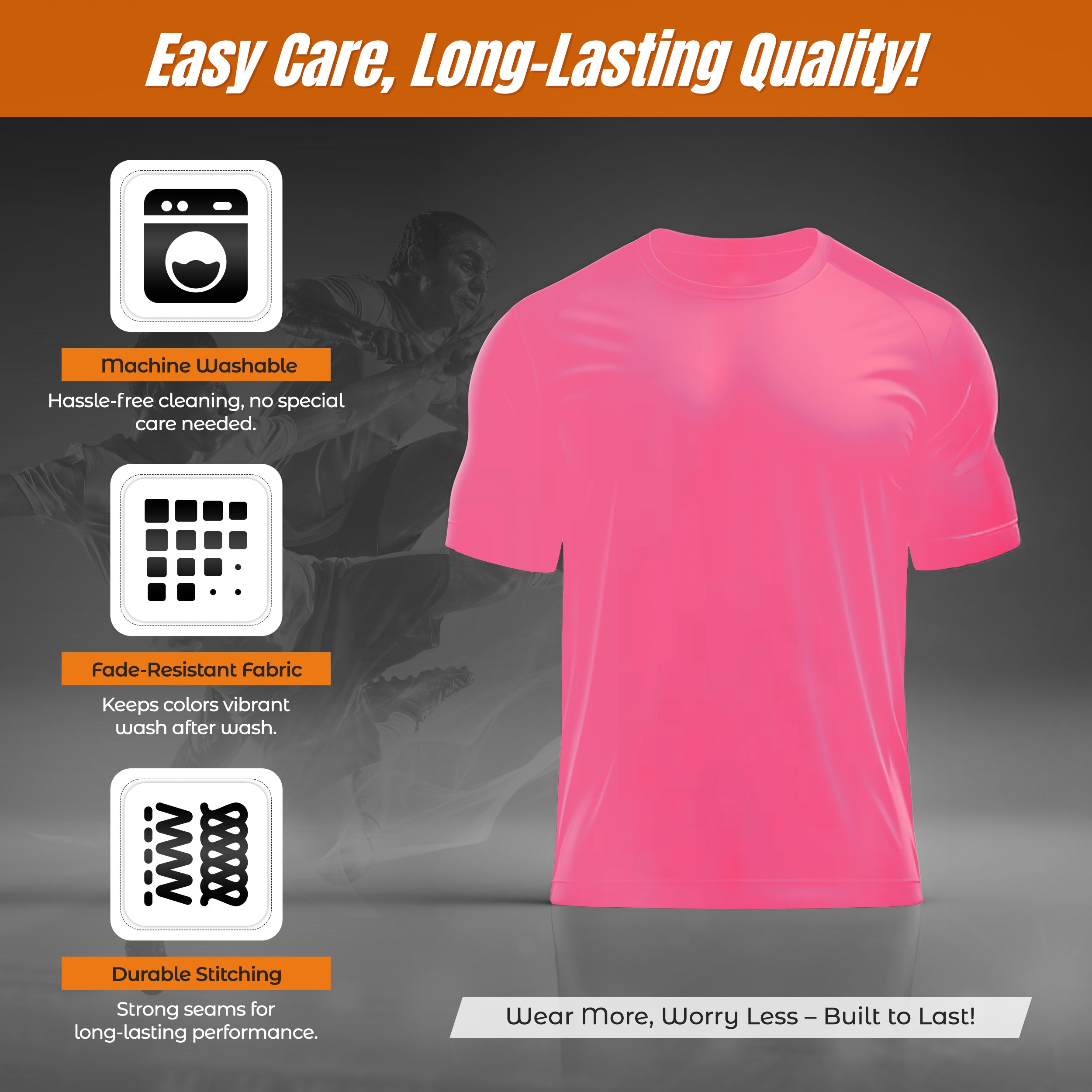 Performance T-Shirt-Neon Pink – Vizari Sports