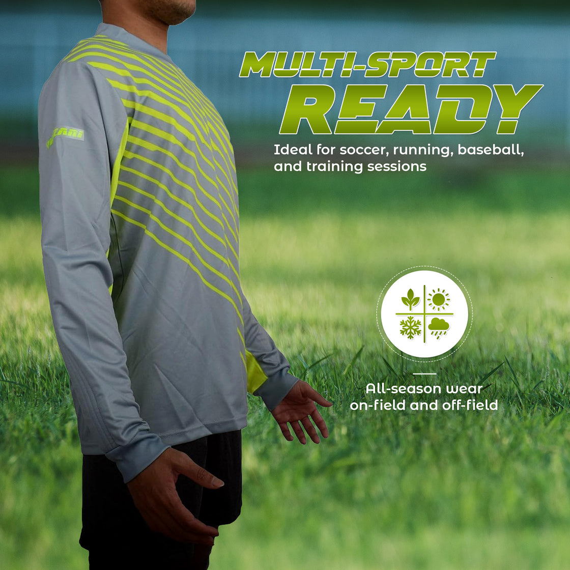 Arroyo Goalkeeper Jersey - Grey/Yellow - Vizari Sports