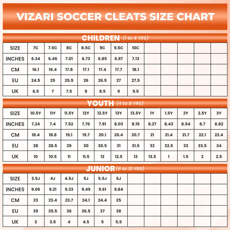 Boca Firm Ground Soccer Cleats - Orange/Black - Vizari Sports