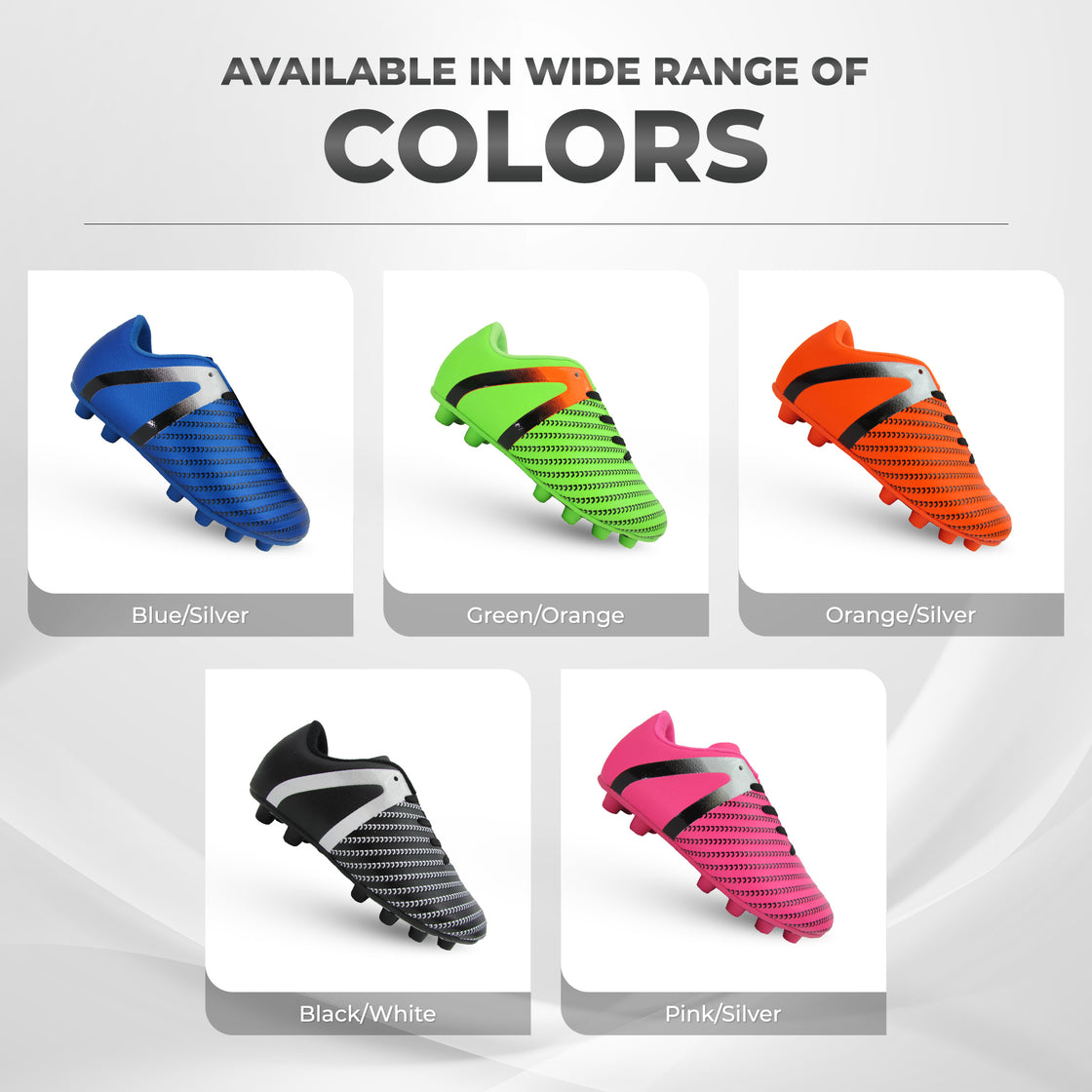 Impact Firm Ground Soccer Shoes -Black/White - Vizari Sports