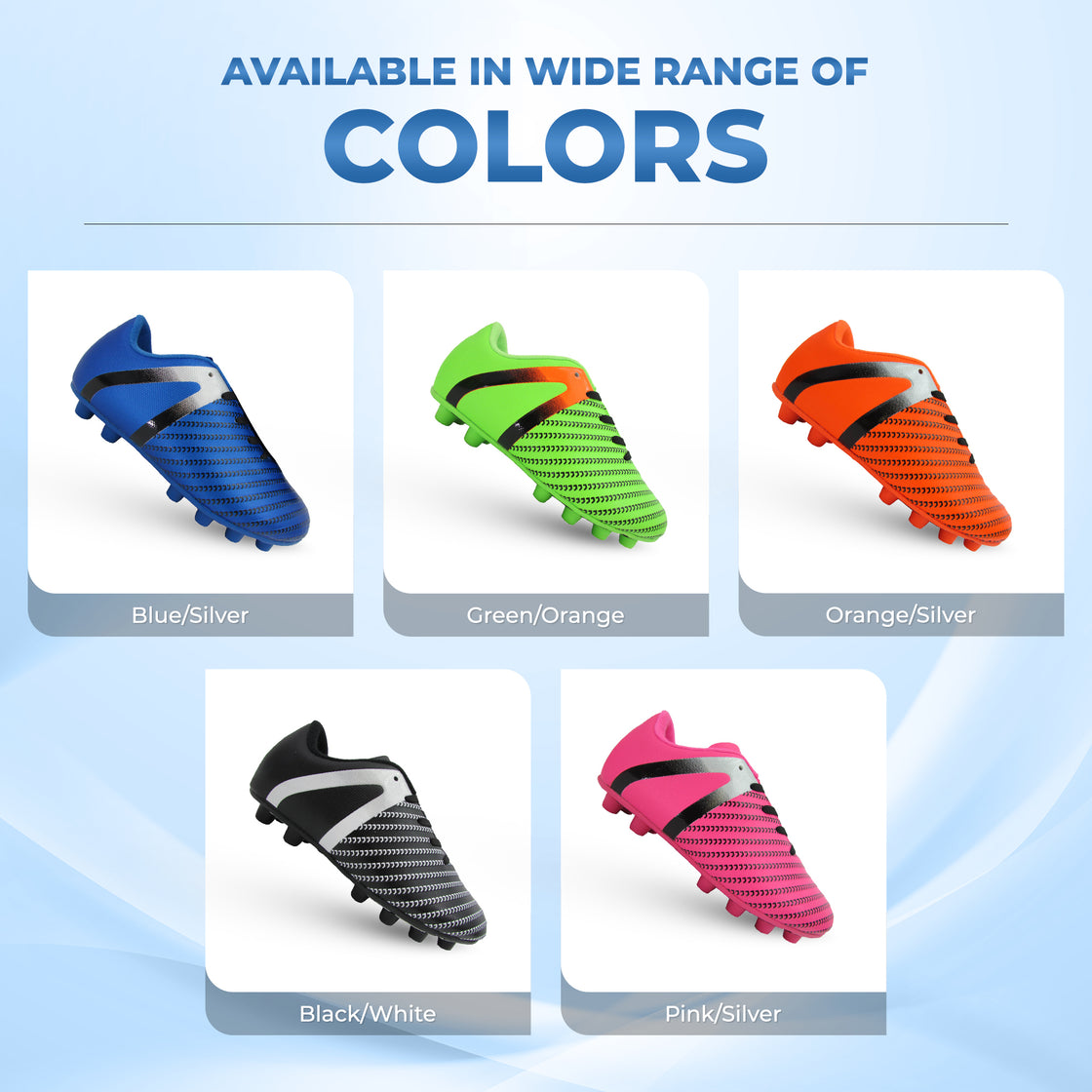 Impact Firm Ground Soccer Shoes -Blue/Silver - Vizari Sports