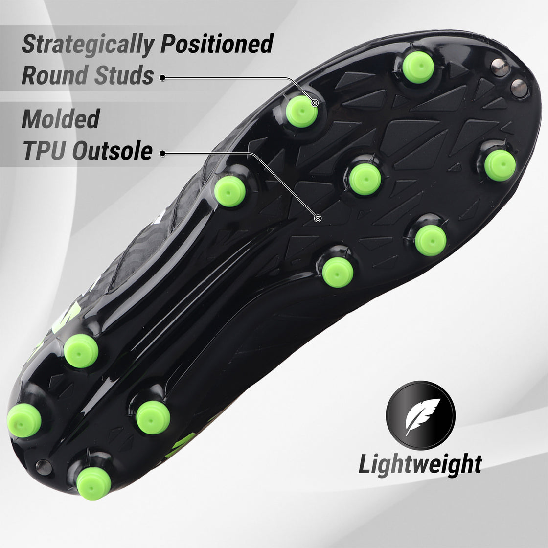 Pismo Junior Firm Ground Soccer Cleats - Black - Vizari Sports