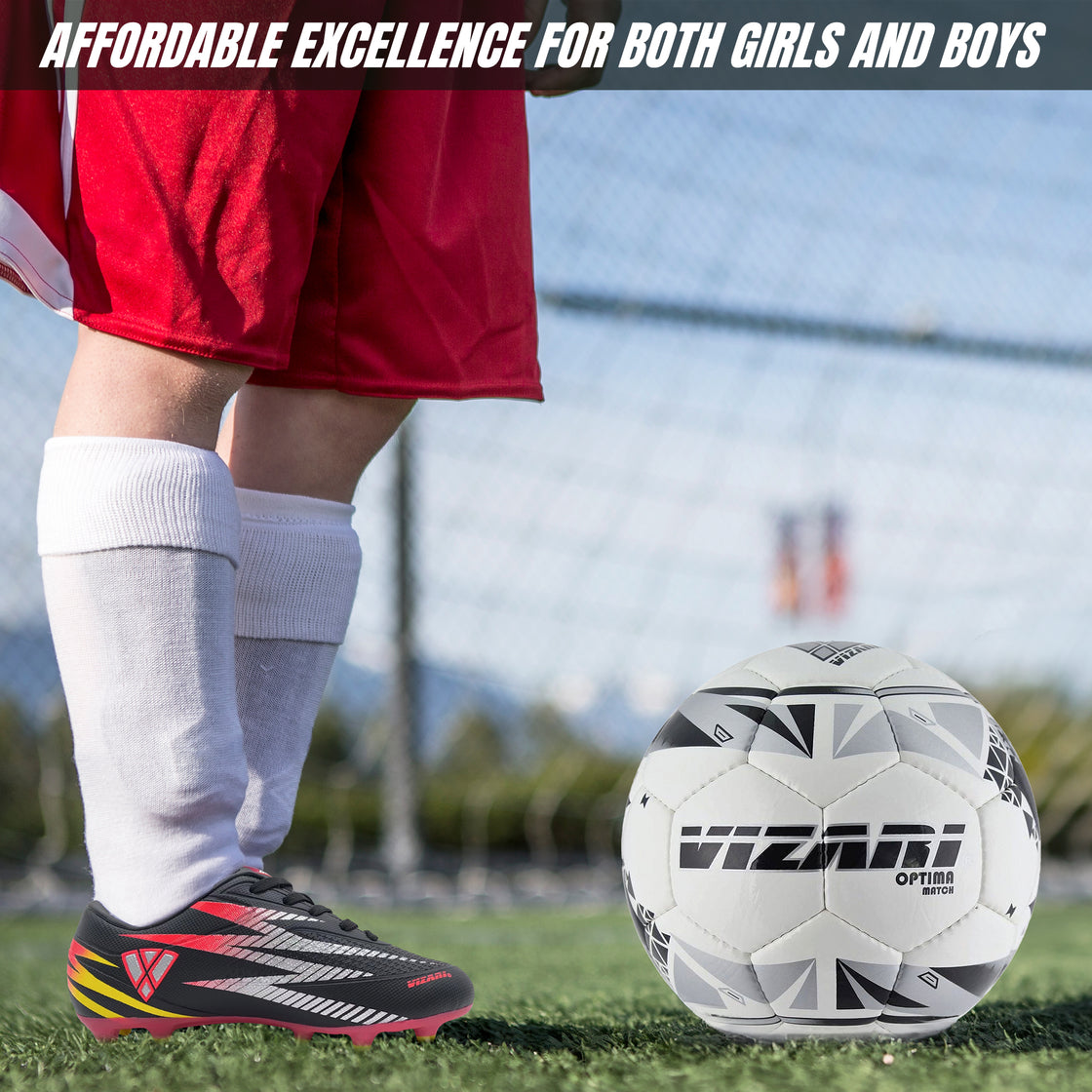 Bodega Junior Firm Ground Soccer Cleats - Black - Vizari Sports