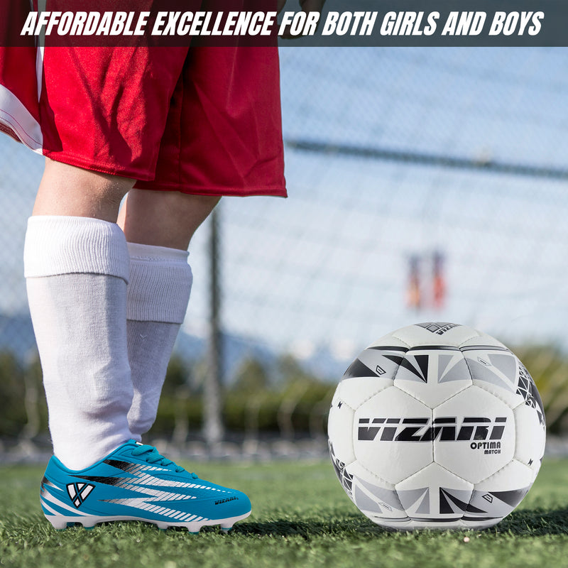 Bodega Junior Firm Ground Soccer Cleats - Sky/White - Vizari Sports